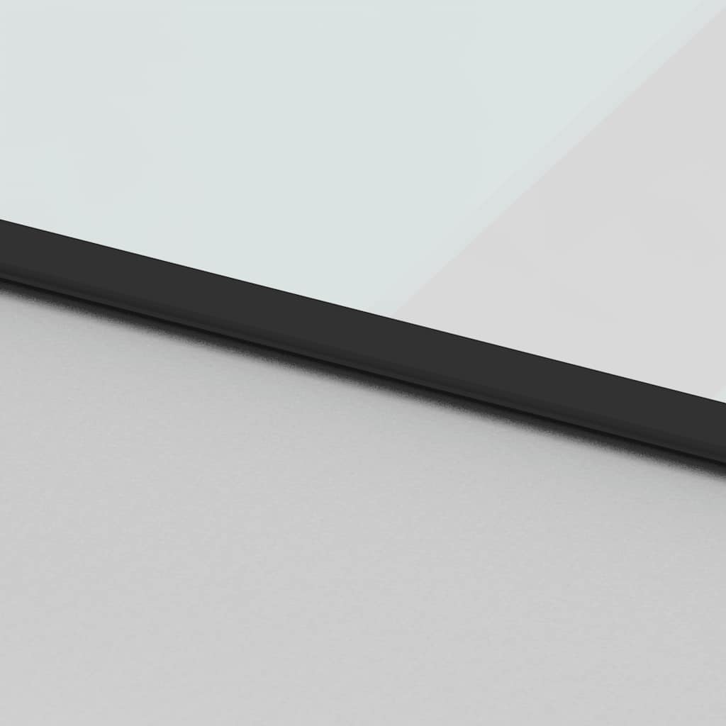 Schuifdeur met beslag 90x205 cm gehard glas en aluminium