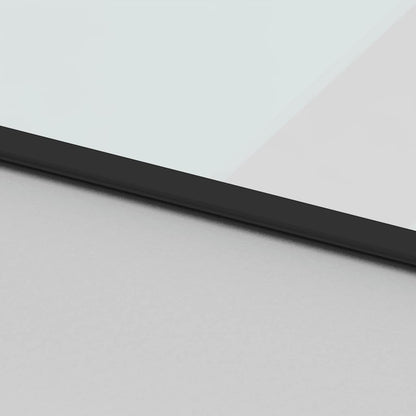 Schuifdeur met beslag 90x205 cm gehard glas en aluminium