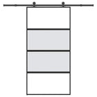 Schuifdeur 102,5x205 cm gehard glas aluminium
