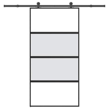Schuifdeur met beslag 102,5x205 cm gehard glas en aluminium