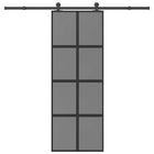 Schuifdeur 76x205 cm gehard glas aluminium