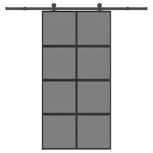 Schuifdeur met beslag 102,5x205 cm gehard glas en aluminium