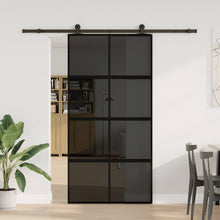 Schuifdeur met beslag 102,5x205 cm gehard glas en aluminium