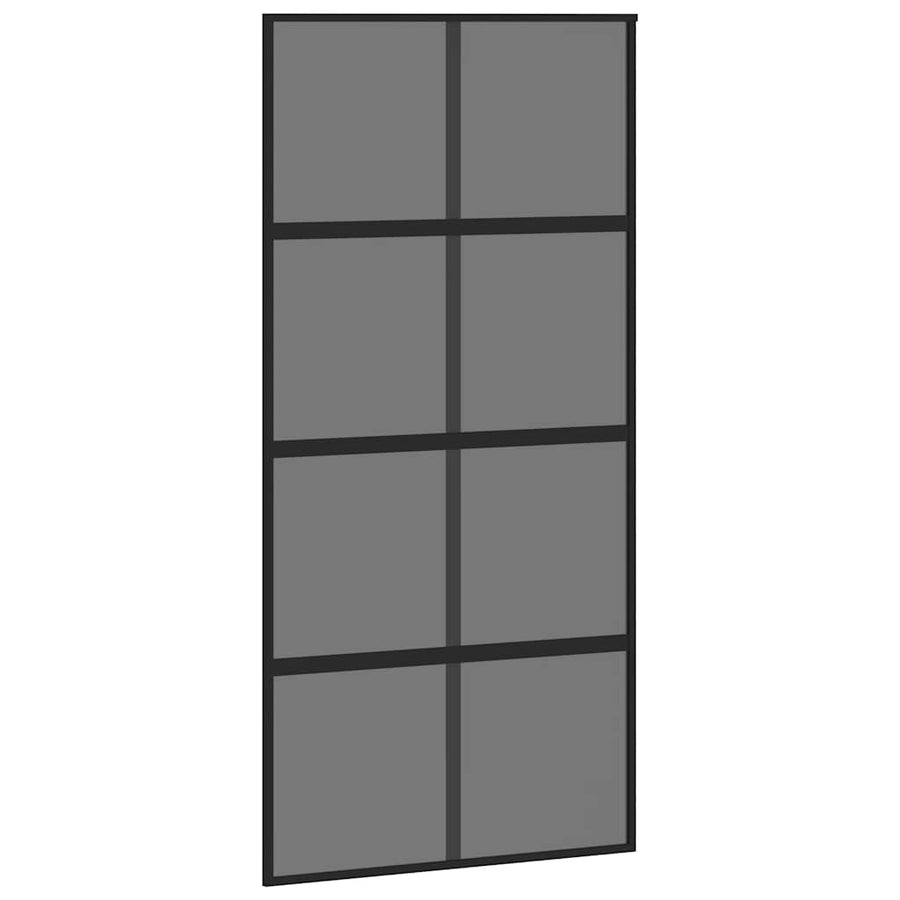 Schuifdeur met beslag 102,5x205 cm gehard glas en aluminium