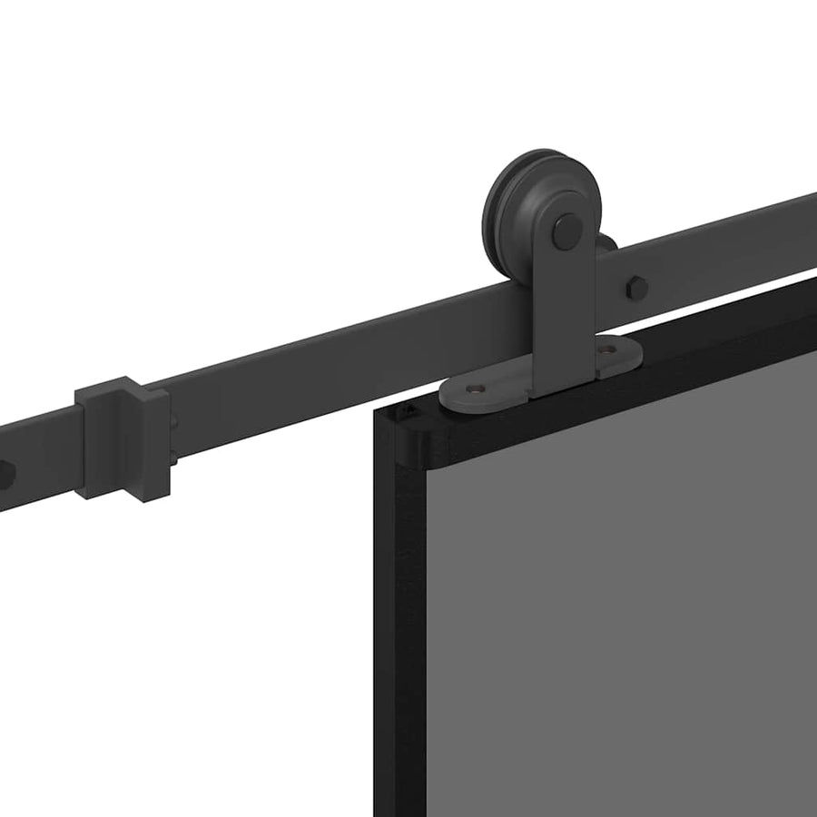Schuifdeur met beslag 102,5x205 cm gehard glas en aluminium