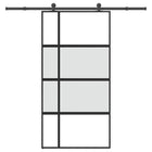 Schuifdeur met beslag 102,5x205 cm glas aluminium