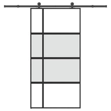 Schuifdeur met beslag 102,5x205 cm gehard glas en aluminium