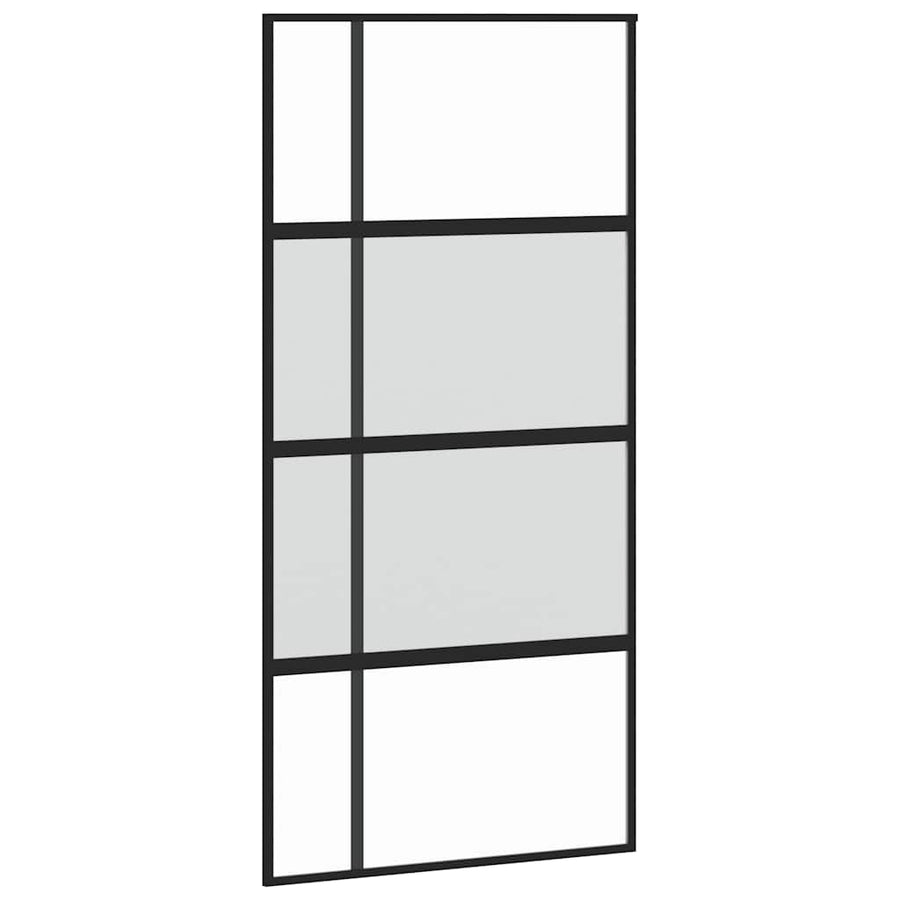 Schuifdeur met beslag 102,5x205 cm gehard glas en aluminium