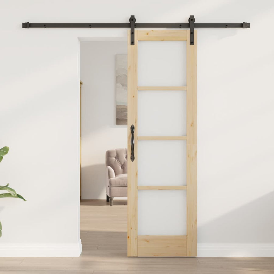 Schuifdeur Orkdal Natuurlijk En Zwart 61 X 198,5 Cm