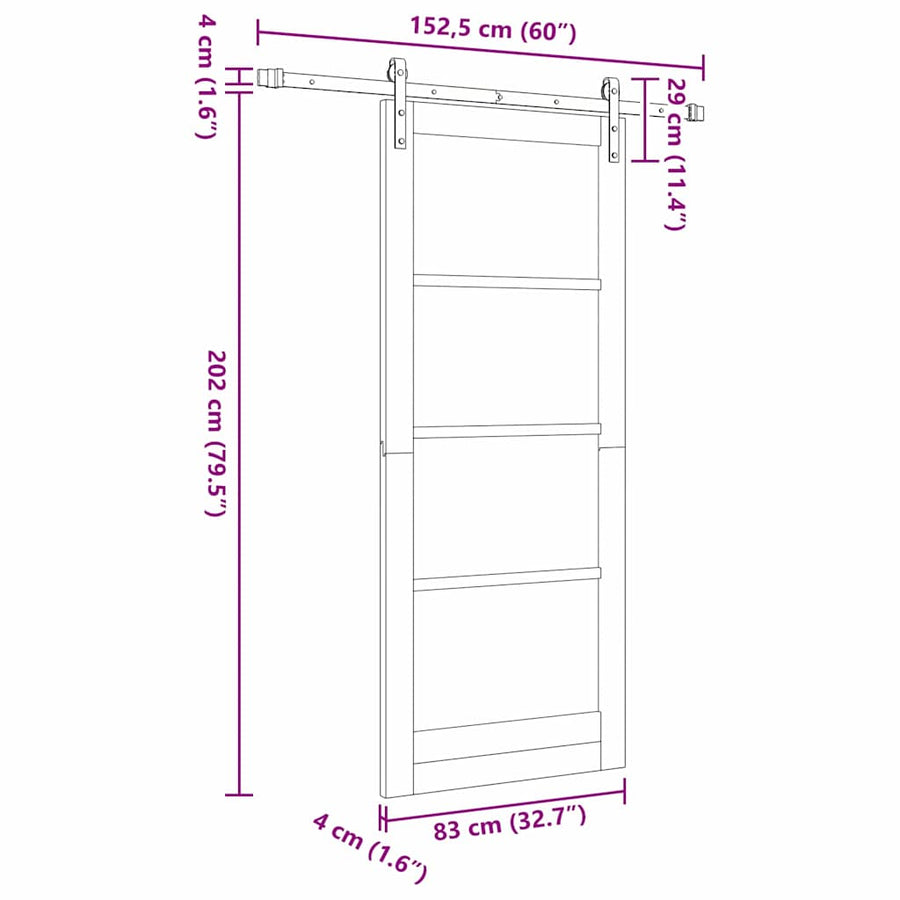 Schuifdeur Anders Orkdal 83 x 202 cm