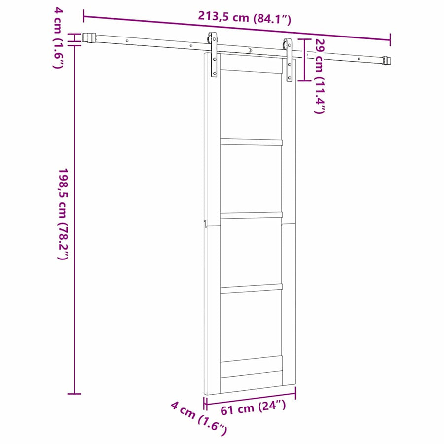 Schuifdeur Anders Orkdal 61 x 198,5 cm