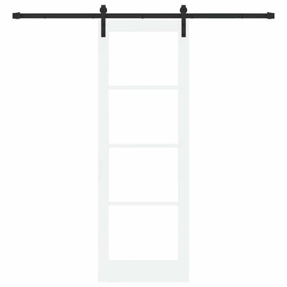 Schuifdeur ORKDAL Wit 73,5 x 211 cm Massief grenenhout en glas