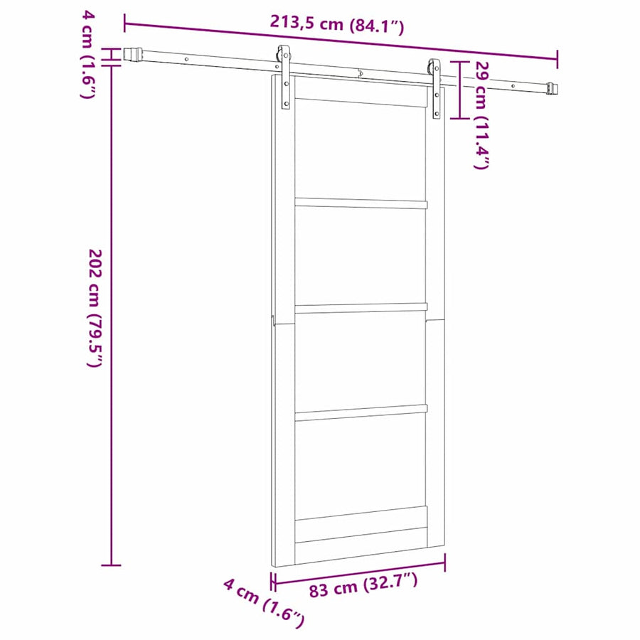 Schuifdeur Anders Orkdal 83 x 202 cm