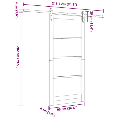 Schuifdeur Anders Orkdal Bruin 93 x 202 cm