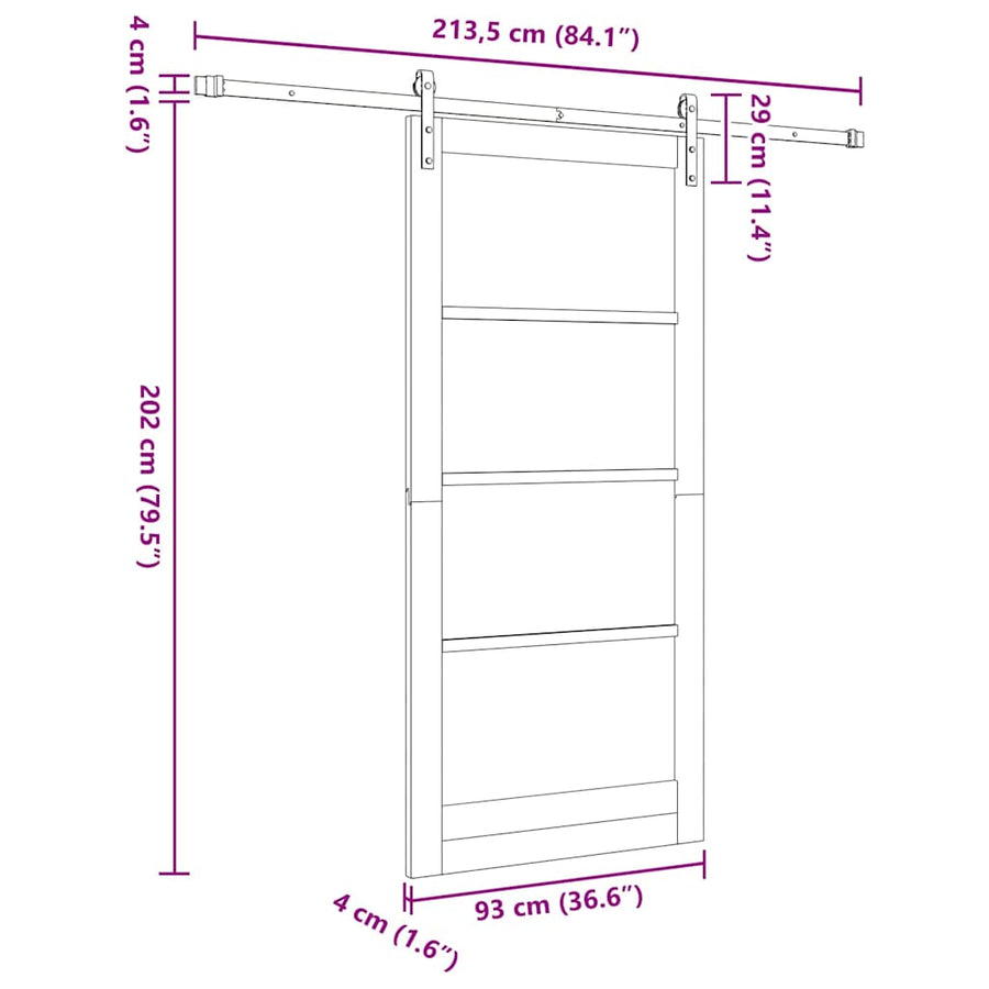 Schuifdeur Anders Orkdal 93 x 202 cm