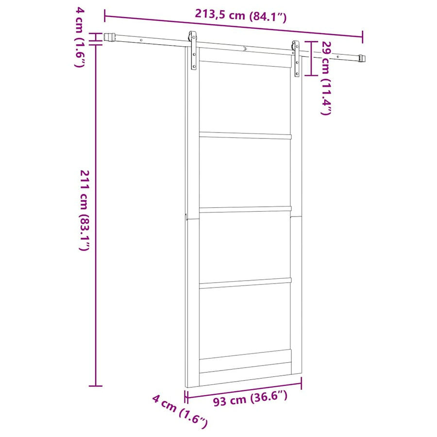 Schuifdeur Anders Orkdal 93 x 232 cm