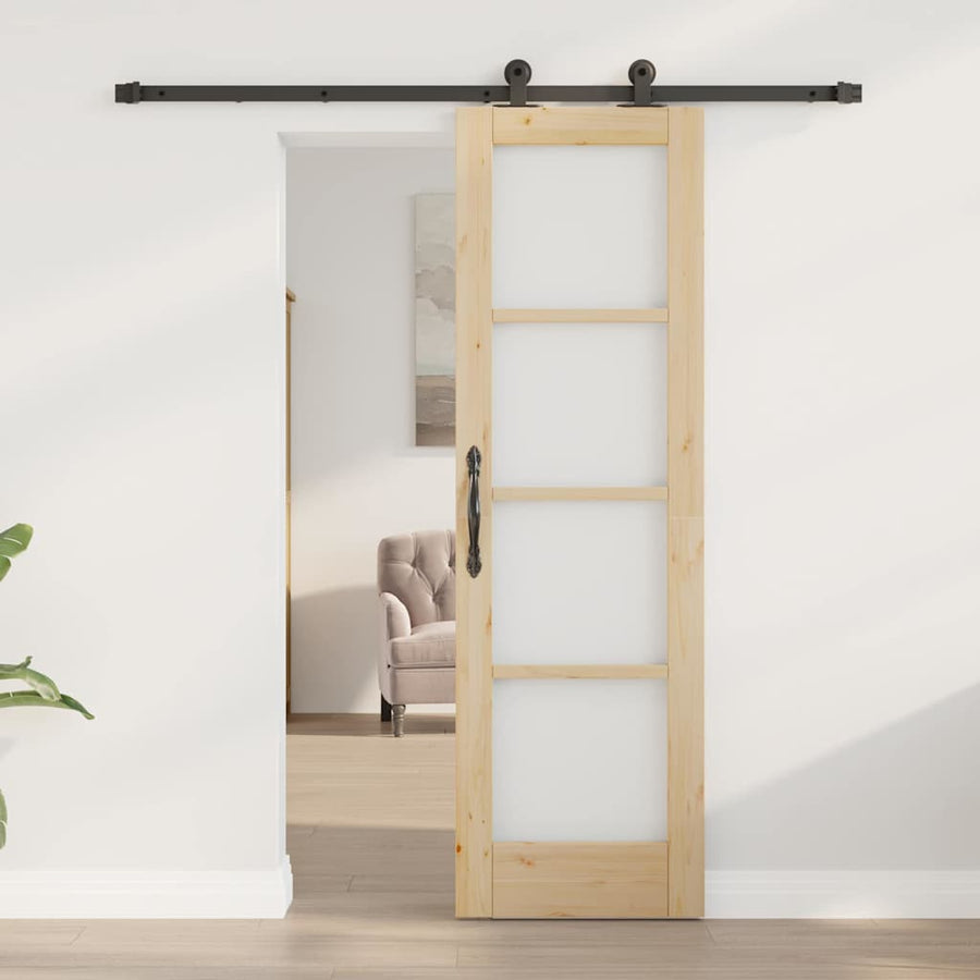 Schuifdeur Orkdal Natuurlijk En Zwart 61 X 198,5 Cm