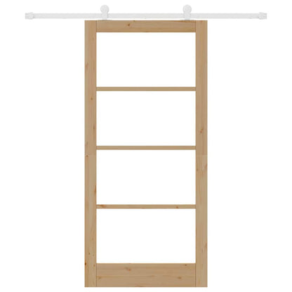 Schuifdeur Orkdal Bruin Hout En Metaal Natuurlijk En Wit 93 x 202 cm
