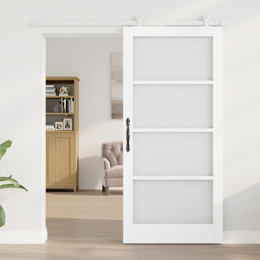Schuifdeur Orkdal Hout En Metaal Wit 93 x 202 cm