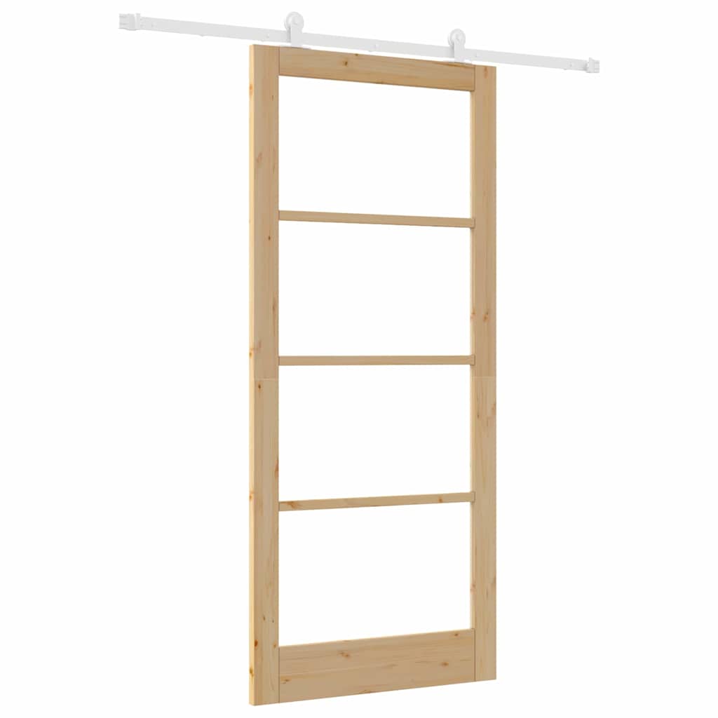 Schuifdeur Orkdal Bruin Hout En Metaal 93 x 211 cm