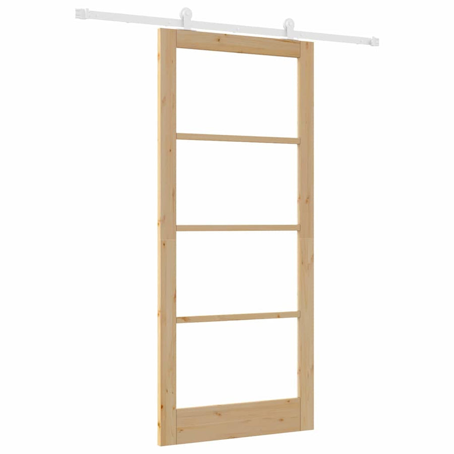 Schuifdeur Orkdal Bruin Hout En Metaal 93 x 211 cm