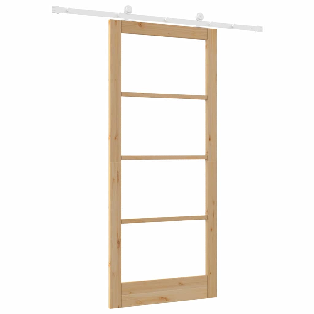 Schuifdeur Orkdal Bruin Hout En Metaal 93 x 211 cm