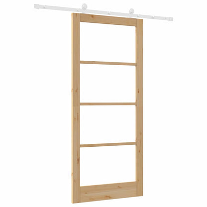 Schuifdeur Orkdal Bruin Hout En Metaal 93 x 211 cm