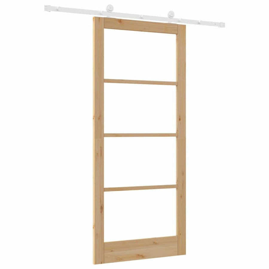 Schuifdeur Orkdal Bruin Hout En Metaal 93 x 211 cm
