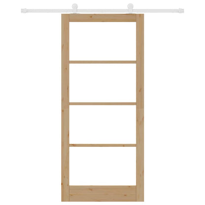 Schuifdeur Orkdal Bruin Hout En Metaal 93 x 211 cm