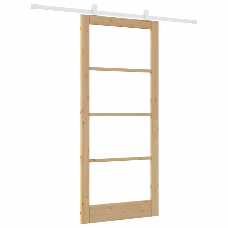 Schuifdeur Orkdal Bruin Hout En Metaal 93 x 211 cm