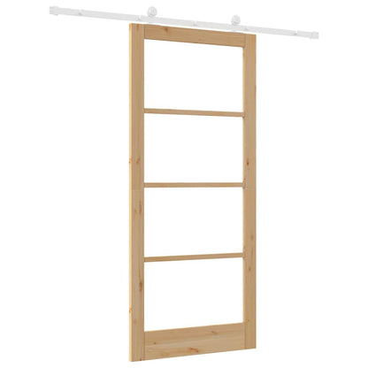 Schuifdeur Orkdal Bruin Hout En Metaal 93 x 211 cm
