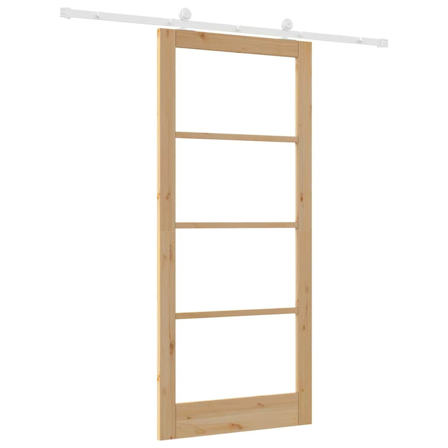 Schuifdeur Orkdal Bruin Hout En Metaal 93 x 211 cm
