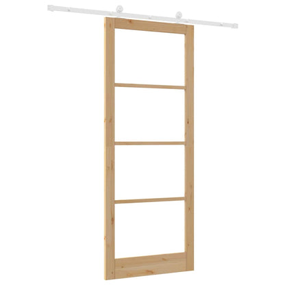 Schuifdeur Orkdal Bruin Hout En Metaal Natuurlijk En Wit 93 x 232 cm