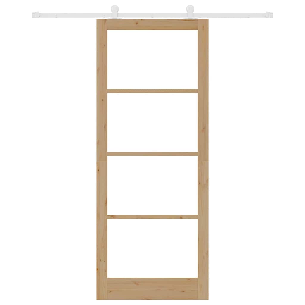 Schuifdeur Orkdal Bruin Hout En Metaal Natuurlijk En Wit 93 x 232 cm
