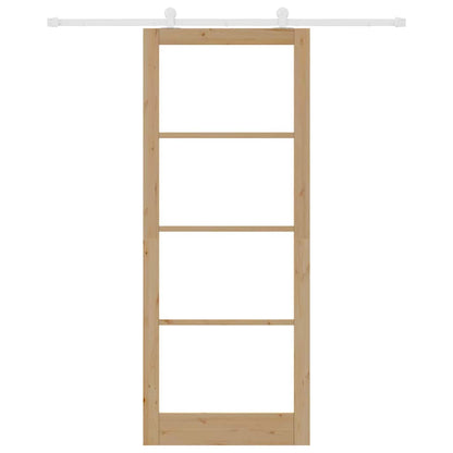 Schuifdeur Orkdal Bruin Hout En Metaal Natuurlijk En Wit 93 x 232 cm