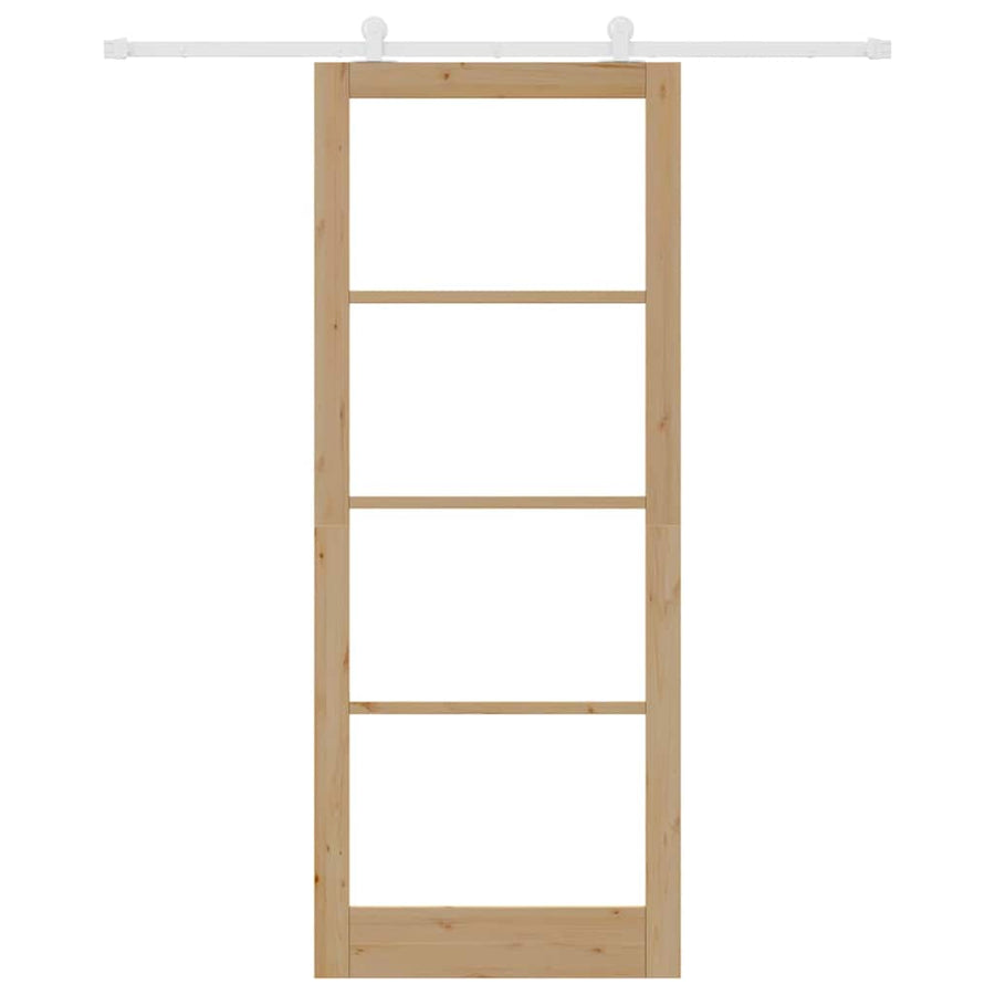 Schuifdeur Orkdal Bruin Hout En Metaal Natuurlijk En Wit 93 x 232 cm