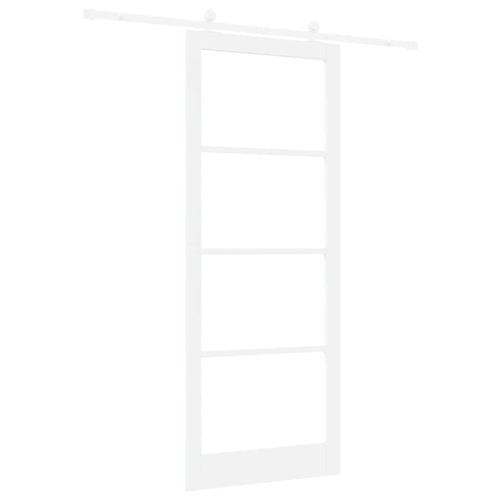 Schuifdeur Orkdal Hout En Metaal Wit 93 x 232 cm