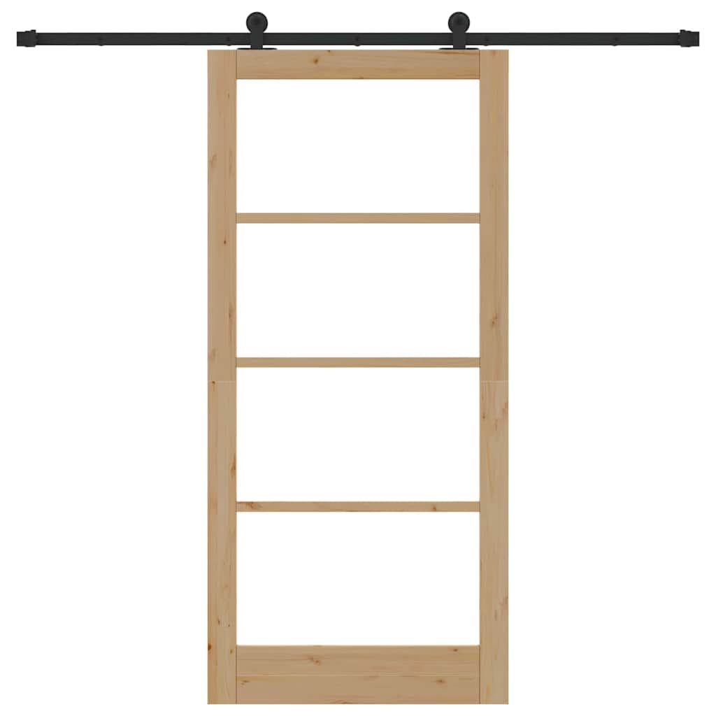 Schuifdeur Orkdal Bruin Hout En Metaal 93 x 202 cm