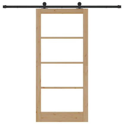 Schuifdeur Orkdal Bruin Hout En Metaal 93 x 202 cm