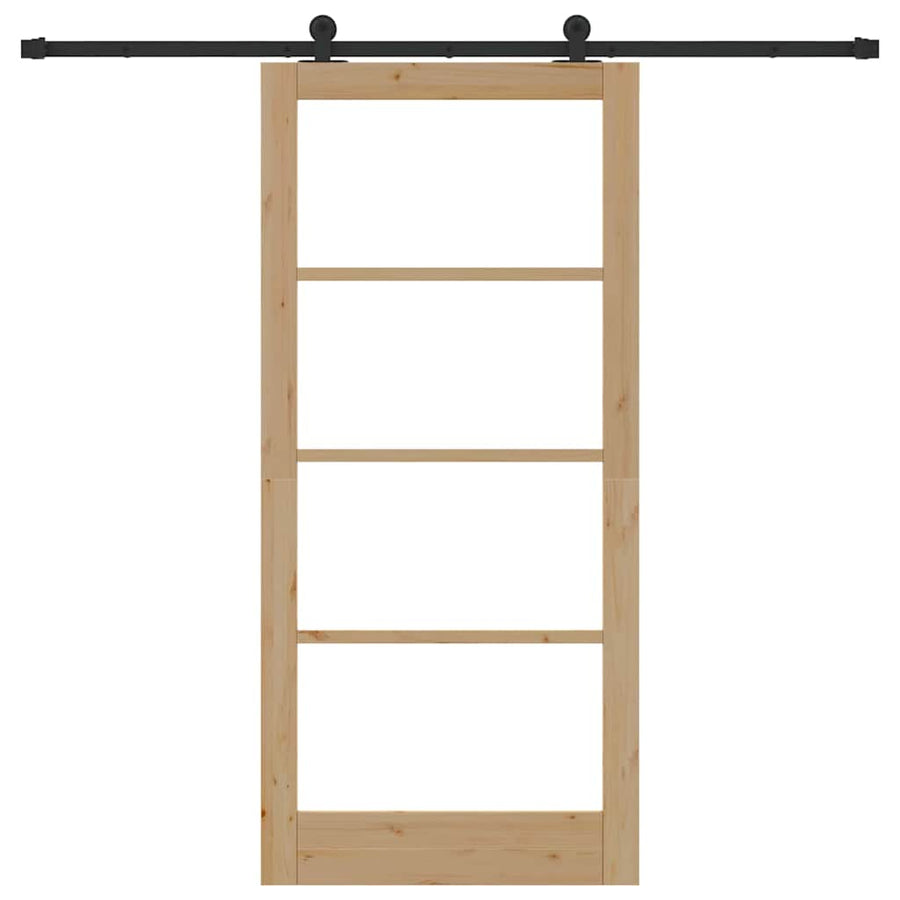 Schuifdeur Orkdal Bruin Hout En Metaal 93 x 202 cm