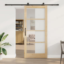 Schuifdeur Orkdal Bruin Hout En Metaal 93 x 211 cm