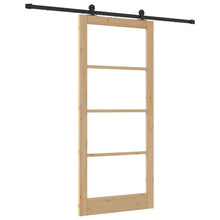 Schuifdeur Orkdal Bruin Hout En Metaal 93 x 211 cm