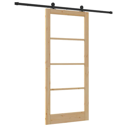 Schuifdeur Orkdal Bruin Hout En Metaal 93 x 211 cm