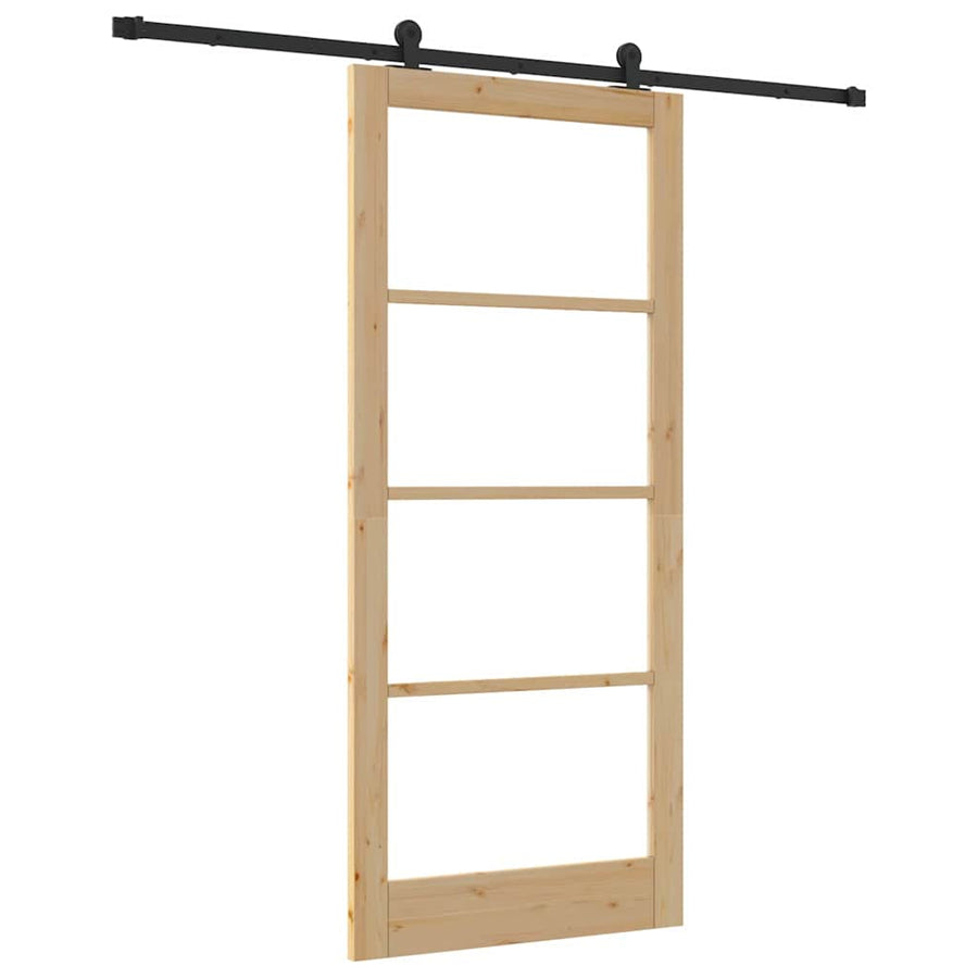 Schuifdeur Orkdal Bruin Hout En Metaal 93 x 211 cm