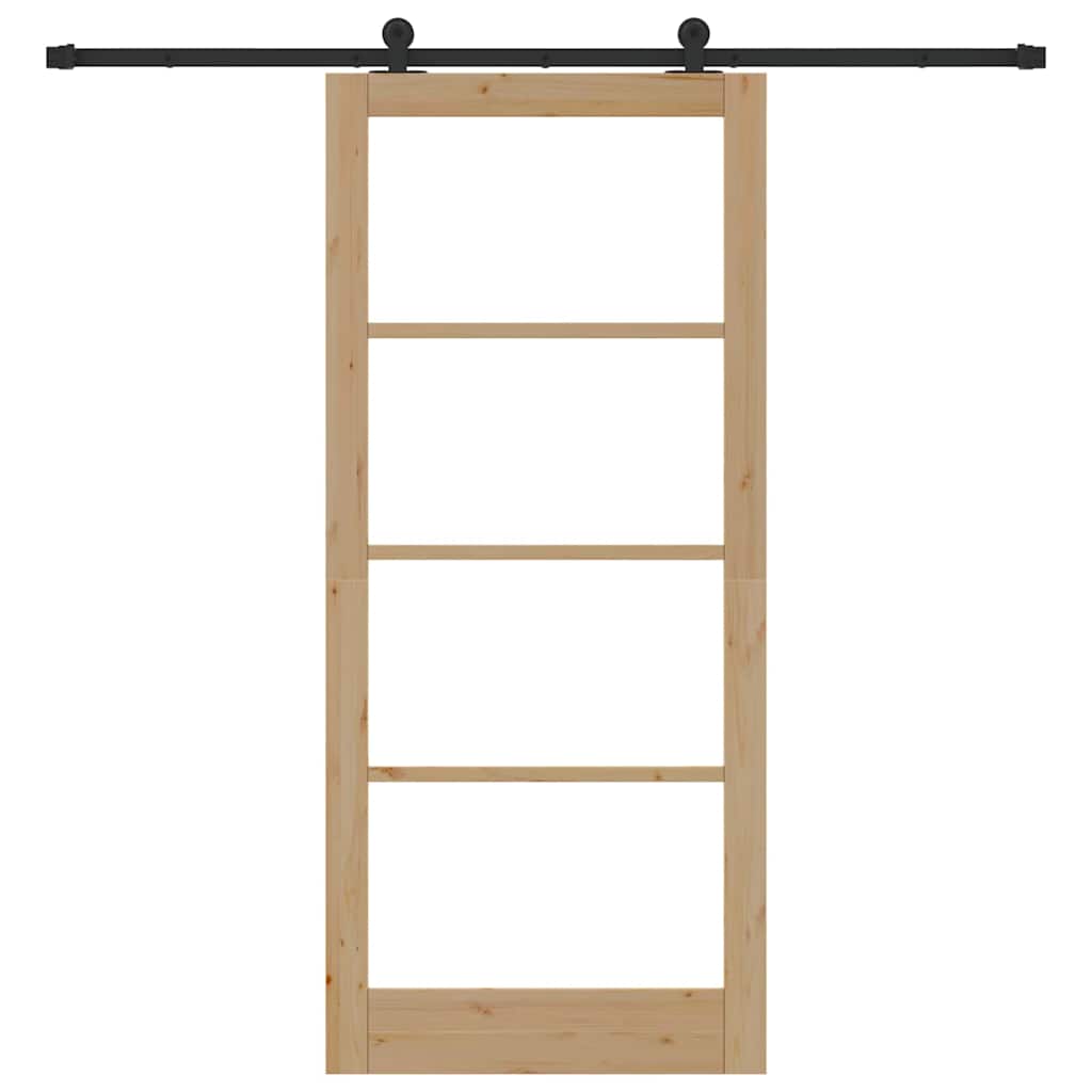 Schuifdeur Orkdal Bruin Hout En Metaal 93 x 211 cm