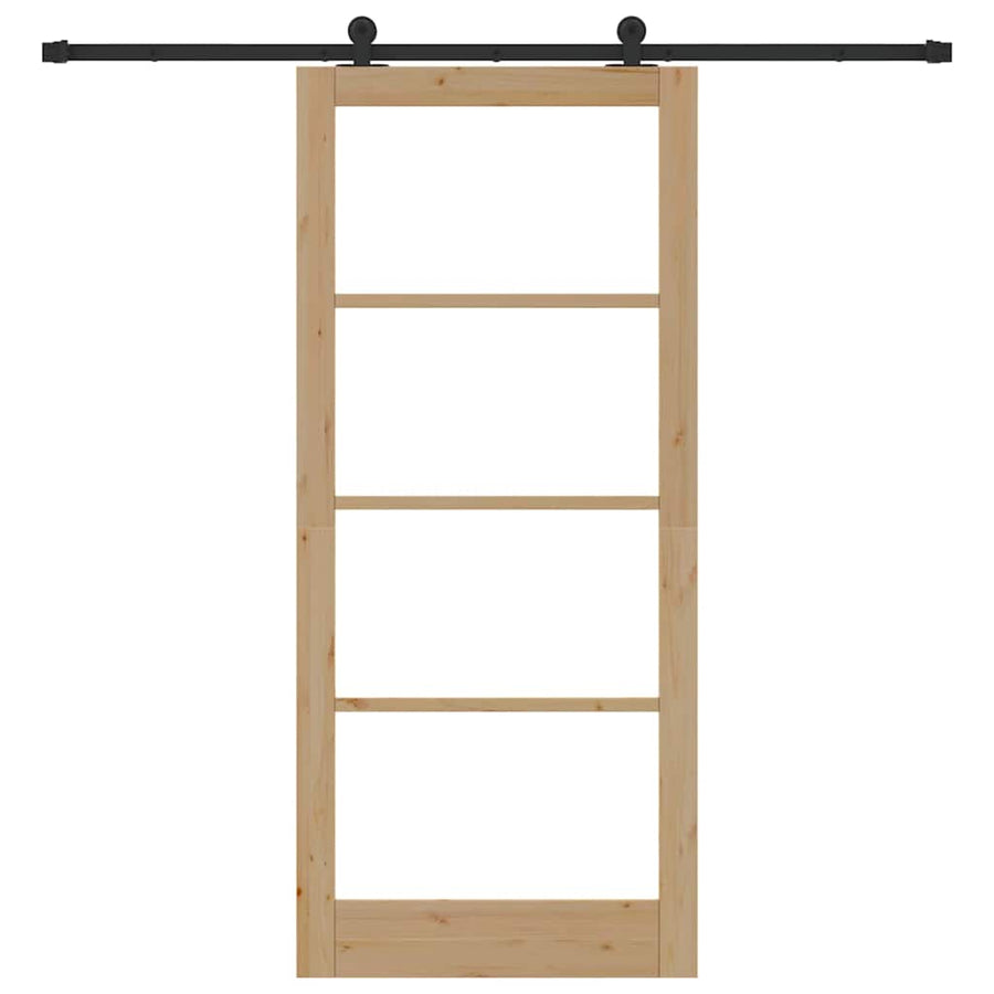 Schuifdeur Orkdal Bruin Hout En Metaal 93 x 211 cm