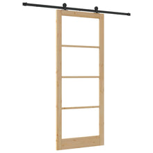 Schuifdeur Orkdal Bruin Hout En Metaal 93 x 232 cm