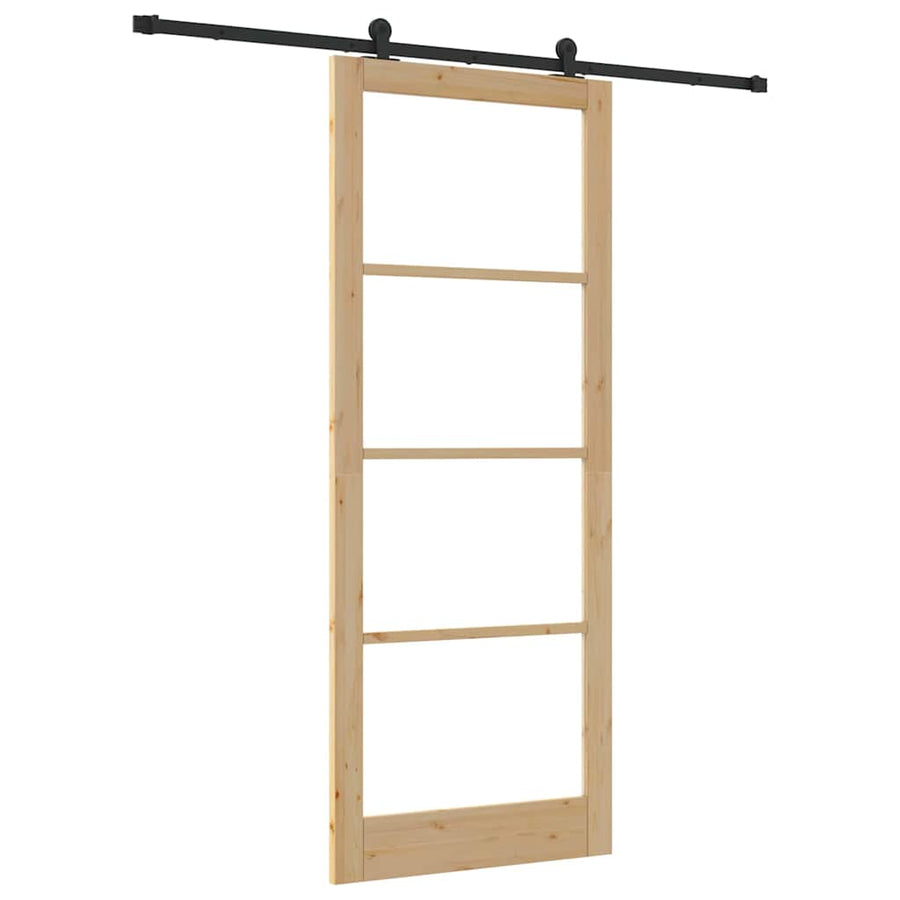 Schuifdeur Orkdal Bruin Hout En Metaal 93 x 232 cm