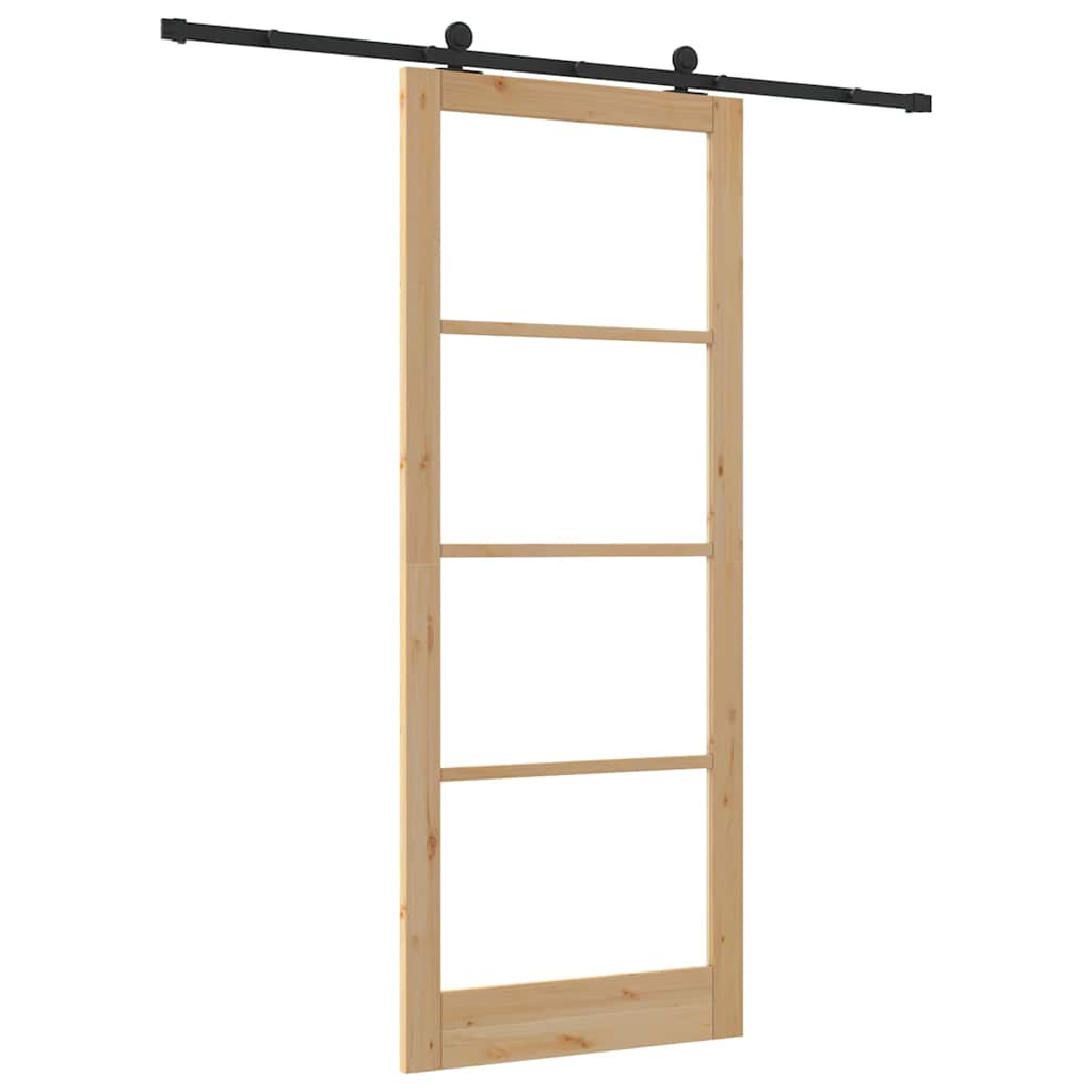 Schuifdeur Orkdal Bruin Hout En Metaal 93 x 232 cm