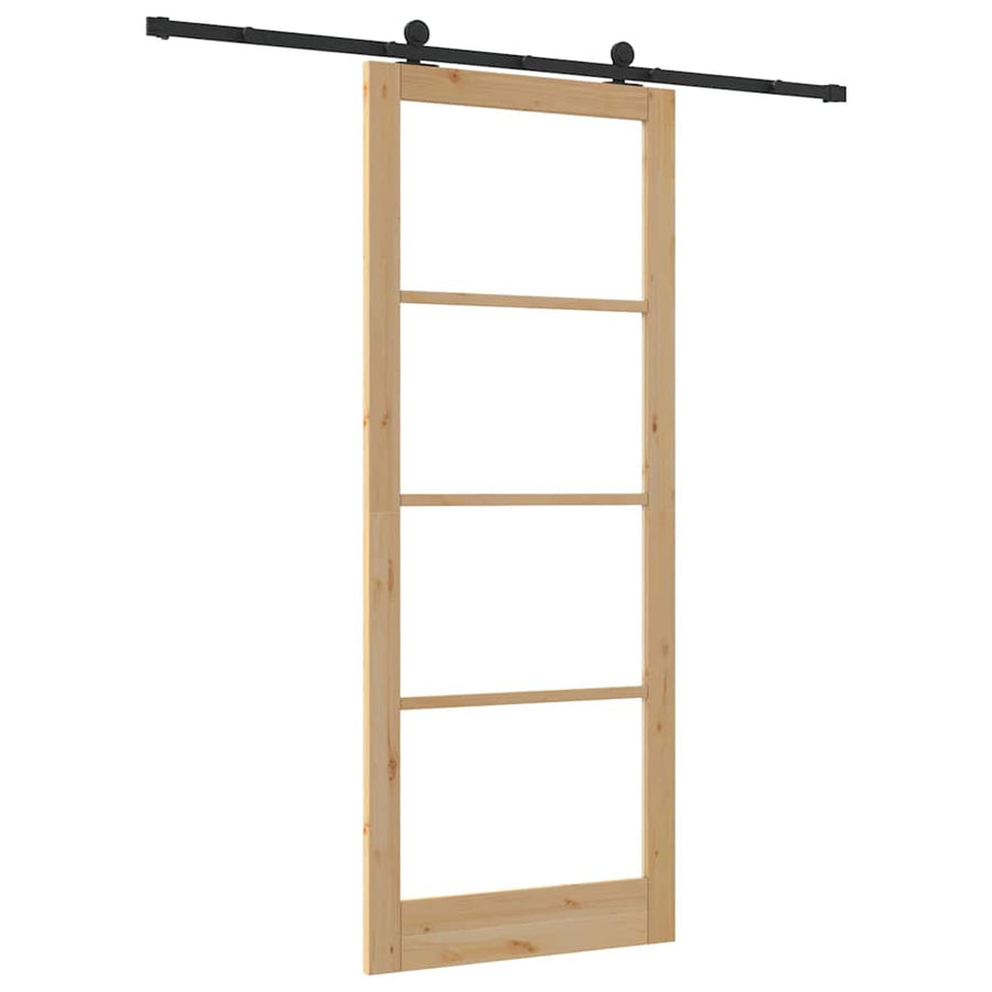 Schuifdeur Orkdal Bruin Hout En Metaal 93 x 232 cm
